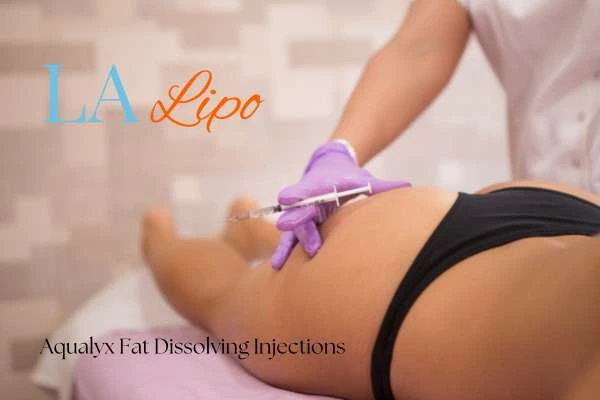 Woman having fat dissolving injections Brighton and Hove on thighs