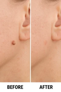Skin tags removal Brighton and Hove before and after