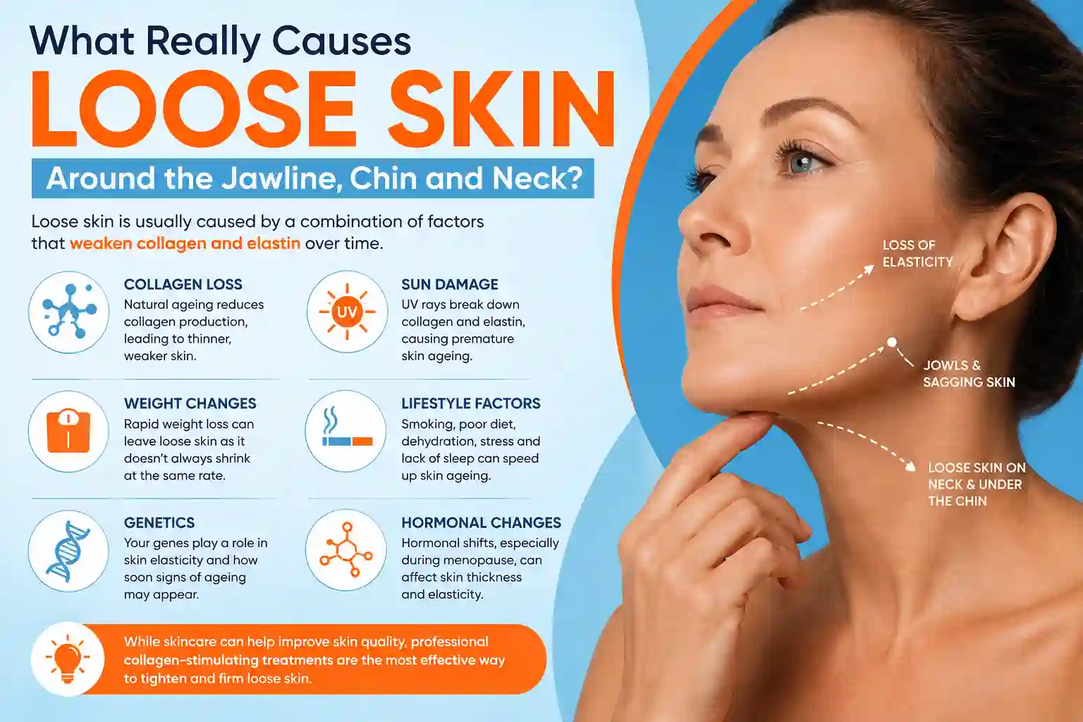 What Really Causes Loose Skin Around the Jawline, Chin and Neck Brighton and Hove?